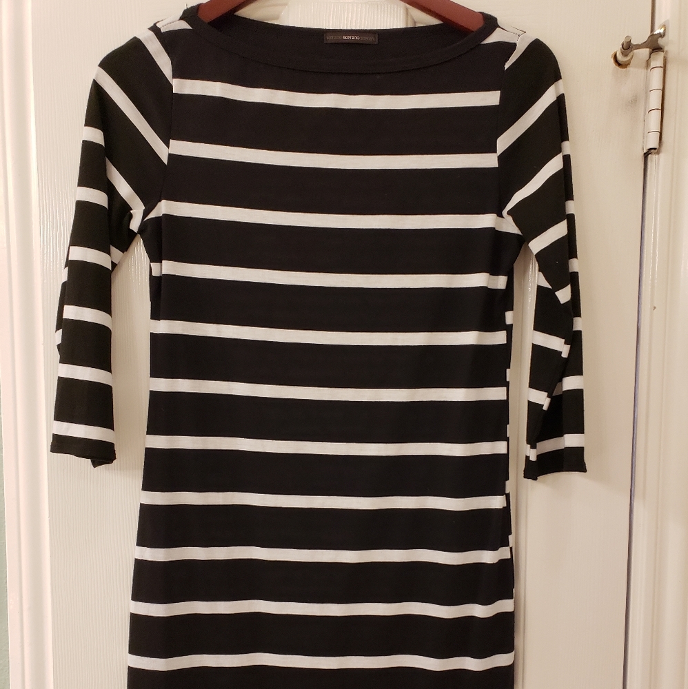 Black and White bodycon dress